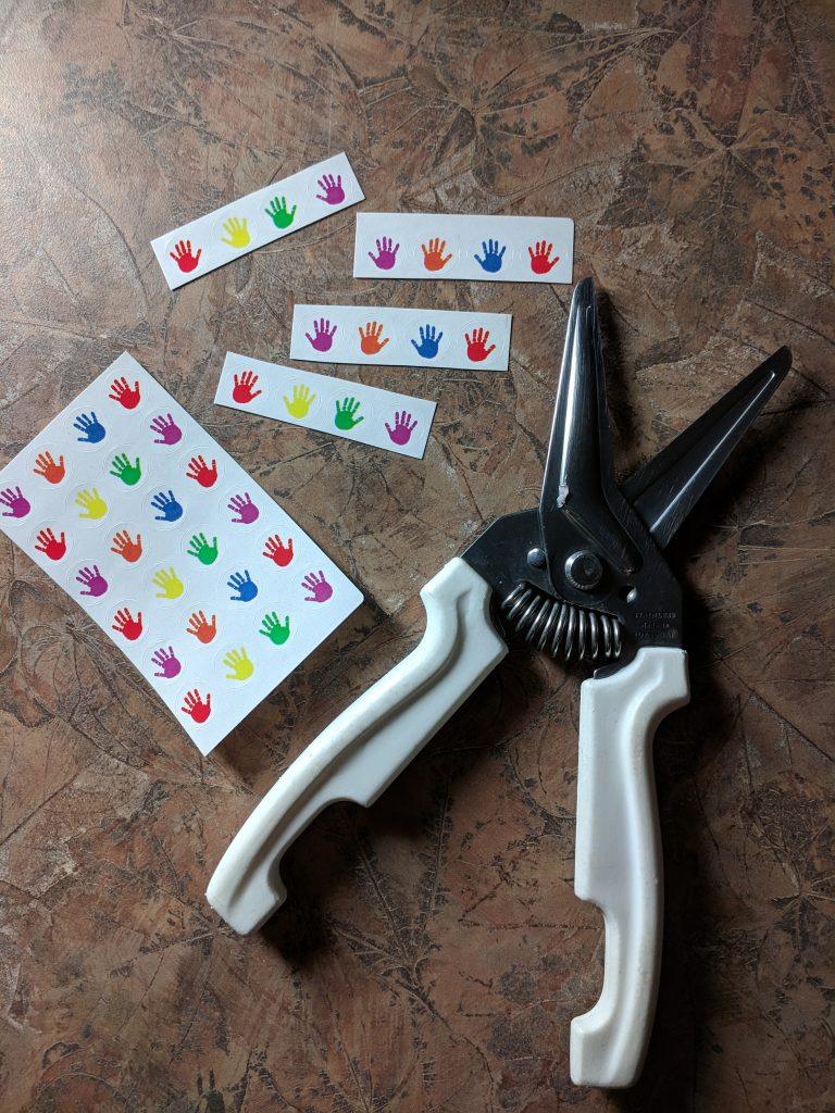Strips of Stickers