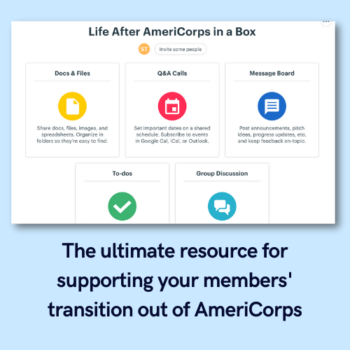 The ultimate resource for supporting your members transition out of AmeriCorps