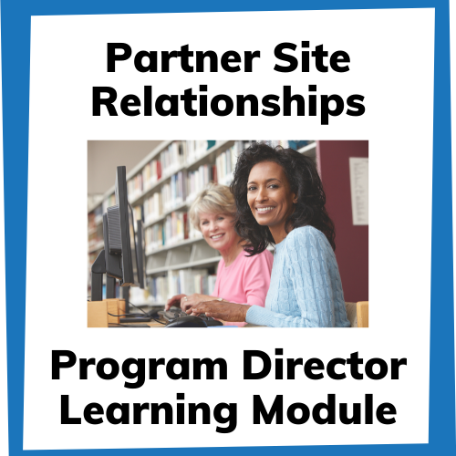 Partner site relationships program director learning module