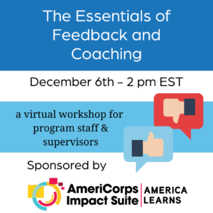 The essentials of feedback and coaching on December 6th